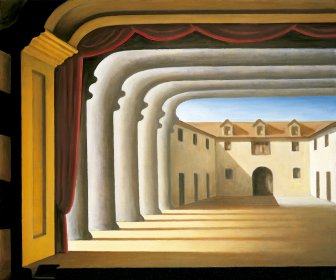 Cen&aacute;rio para o 3&ordm; acto da &oacute;pera A vingan&ccedil;a do Morgado