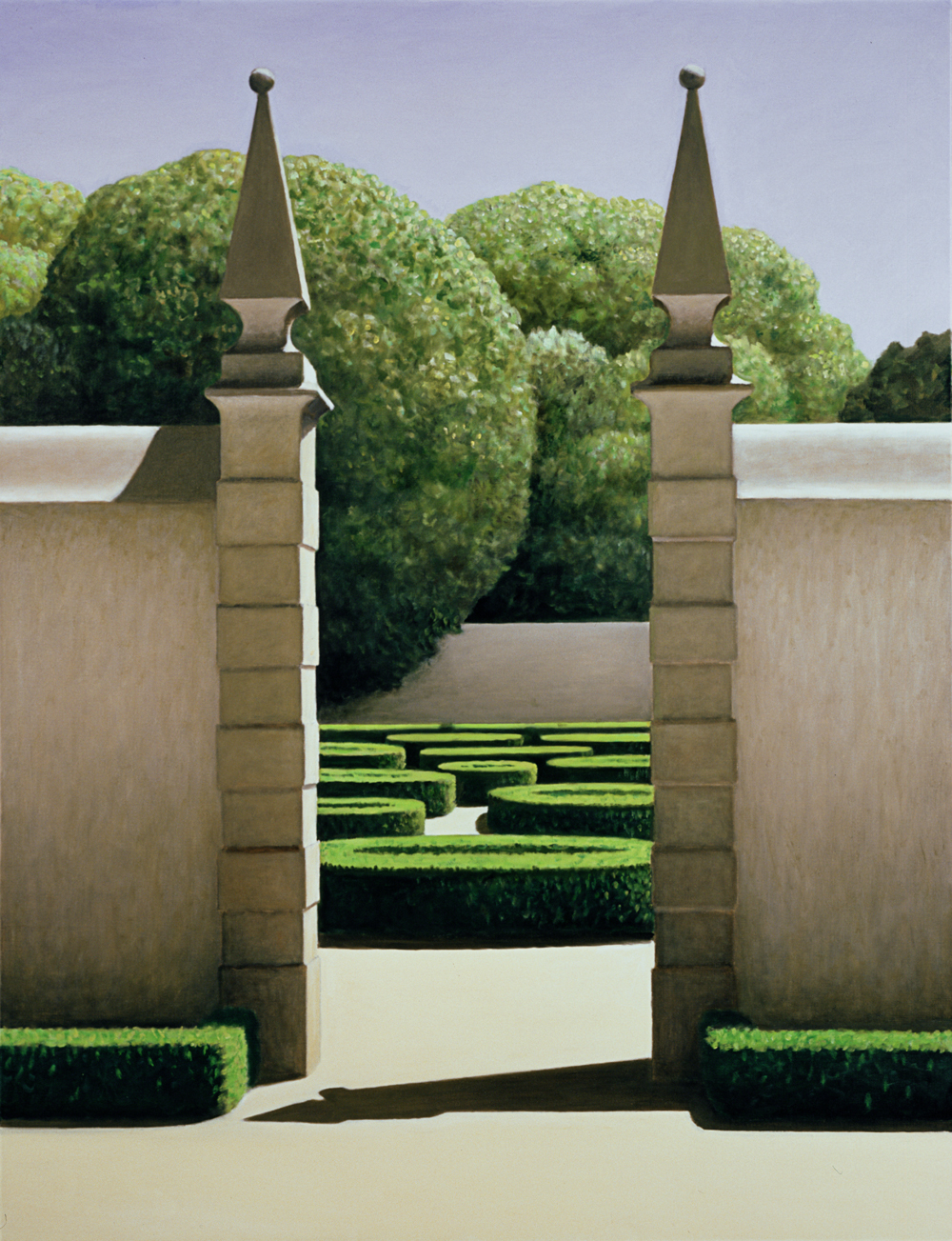 A entrada do jardim