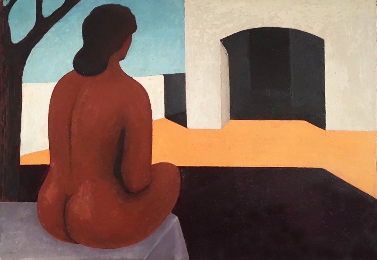 Sitting Woman Seen From Behind