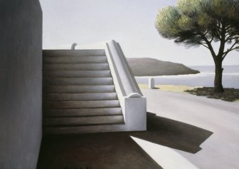[Landscape with Stairway and Pine Tree]