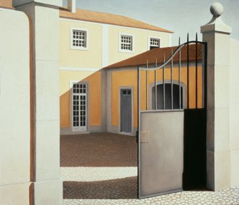 [Gate with Yellow House]