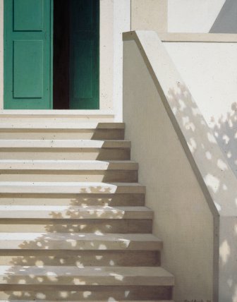 [Stairway with Green Door]